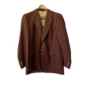 42L Jack Nicklaus Tournament Series Burgundy Gold Button Blazer Made in USA‎